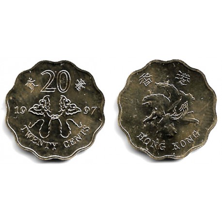 (73) Hong Kong. 1997. 20 Cents (SC)