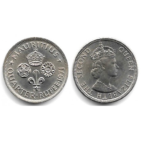 (36) Mauricio. 1971. ½ Rupee (SC)