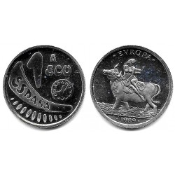 España. 1989. 1 Ecu (SC-) (Plata) 6,72 gr. de .925