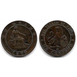 Gobierno Provisional. 1870. 1 Céntimo (MBC) Ceca de Barcelona OM