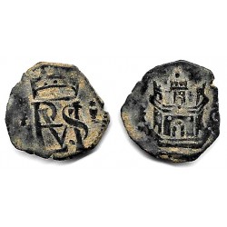 Felipe II. Sin Fecha Visible. Blanca (MBC-) Ceca de Cuenca