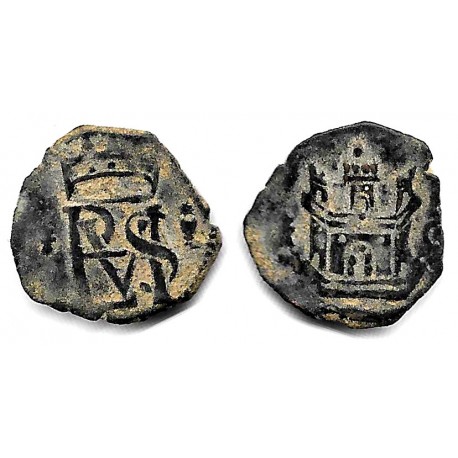 Felipe II. Sin Fecha Visible. Blanca (MBC-) Ceca de Cuenca