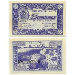 Sollana. Sin Fecha. 25 Céntimos (SC) Serie A