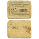 Villanueva de Castellón. 1937. 25 Céntimos (BC-)