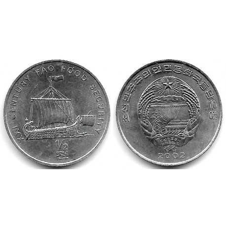 (191) Corea del Norte. 2002. ½ Chon (SC)