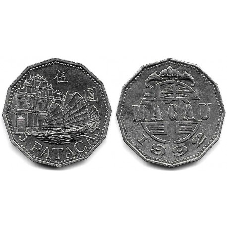 (56) Macao. 1992. 5 Patacas (EBC+)