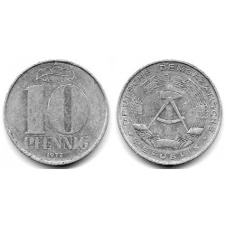 (10) Alemania Democrática. 1973(A). 10 Pfennig (MBC)