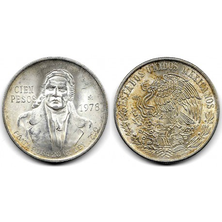 (483.2) Estados Unidos Mexicanos. 1978. 100 Pesos (EBC) (Plata)
