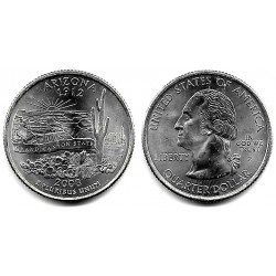 (423) Estados Unidos de América. 2008(P). Quarter Dollar (SC) Arizona