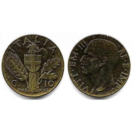 (74a) Italia. 1943. 10 Centesimi (MBC)