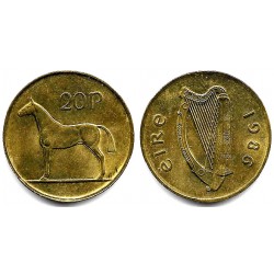 (25) Irlanda. 1986. 20 Pence (EBC)
