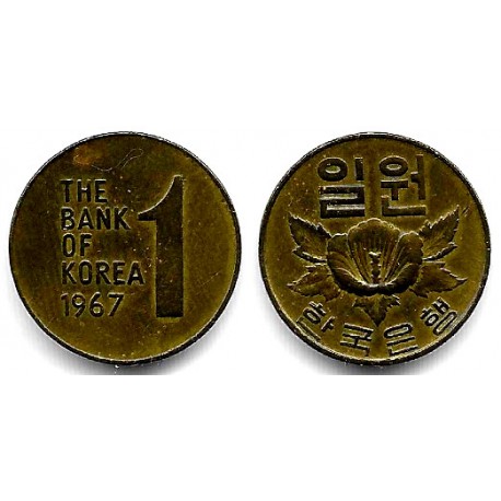 (4) Corea del Sur. 1967. 1 Won (MBC)