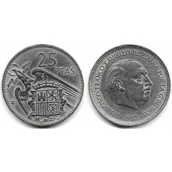 Estado Español. 1957*(65). 25 Pesetas (MBC)