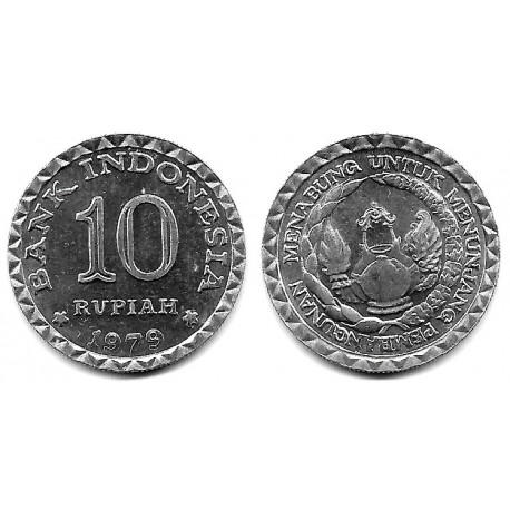 (44) Indonesia. 1979. 10 Rupiah (SC)