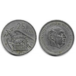 Estado Español. 1957*(64). 25 Pesetas (BC)