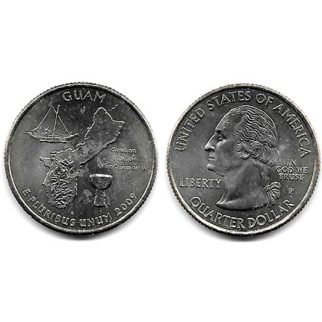 (447) Estados Unidos de América. 2009(P). Quarter Dollar (EBC+) Guam