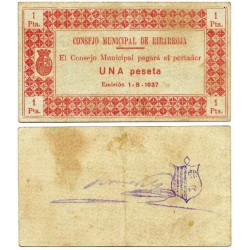 Ribarroja. 1937. 1 Peseta (EBC)