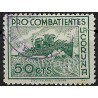 Viñeta. Pro Combatientes. La Coruña. 50 Céntimos (Usado, con rotura)