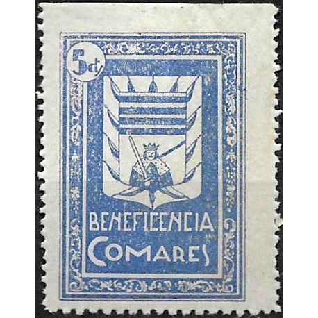 Viñeta. Beneficencia. Comares. 5 Céntimos (Nuevo, sin goma)