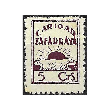 Viñeta. Caridad. Zafarraya. 5 Céntimos (Nuevo, con señal de fijasellos)