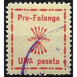 Viñeta. Pro Falange. 1 Peseta (Nuevo, con señal de fijasellos)