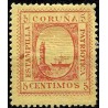 Viñeta. Coruña. Estampilla Patriótica. 5 Céntimos (Nuevo, con señal de fijasellos)