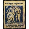 Viñeta. Tinencia d,Alcaldia Districto IV. 25 Céntimos (Usado)