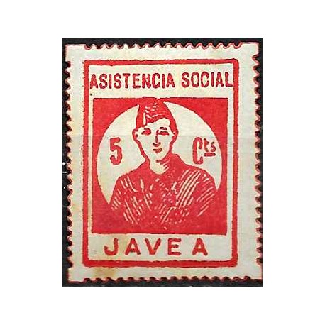 Viñeta. Asistencia Social. Javea. 5 Céntimos (Nuevo, con señal de fijasellos y manchitas)