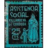 Viñeta. Villanueva de Córdoba. Asistencia Social. 25 Céntimos (Usado)