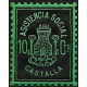Viñeta. Castalla. Asistencia Social. 10 Céntimos (Nuevo, con señal de fijasellos)