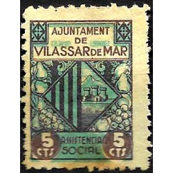 Viñeta. Vilassar de Mar. Asistencia Social. 5 Céntimos (Usado)