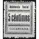 Viñeta. Asistencia Social. Cocentaina. 5 Céntimos (Nuevo, sin goma)