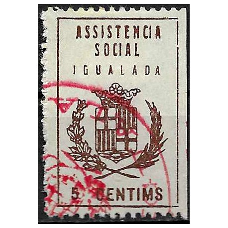 Viñeta. Asistencia Social. Igualada. 5 Céntimos (Usado)