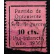 Viñeta. Partido de Onteniente. Sello de Guerra. Pro Infancia. Año 1936. 10 Céntimos (Usado)