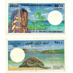 (13) Islas Comores. 1997. 2500 Francs (BC)