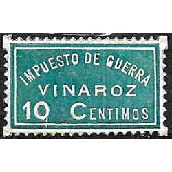 Viñeta. Vinaroz. Impuesto de Guerra. 10 Céntimos (Nuevo, con señal de fijasellos)