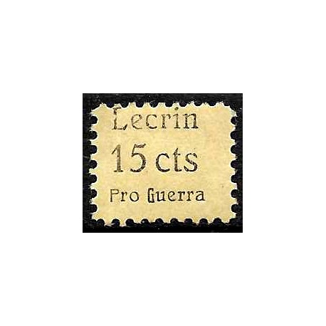 Viñeta. Lecrín. Pro Guerra. 15 Céntimos (Nuevo, con señal de fijasellos)
