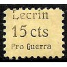 Viñeta. Lecrín. Pro Guerra. 15 Céntimos (Nuevo, con señal de fijasellos)