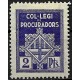 Viñeta. Colegio de Procuradores. 2 Pesetas (Nuevo, con señal de fijasellos)