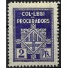 Viñeta. Colegio de Procuradores. 2 Pesetas (Nuevo, con señal de fijasellos)