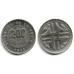 (287) Colombia. 1995. 200 Pesos (MBC+)
