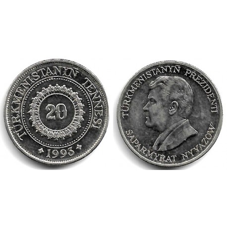 (4) Turkmenistán. 1993. 20 Tenge (SC-)