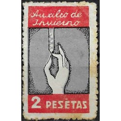 Viñeta. Auxilio de Invierno. 2 Pesetas (Usado)