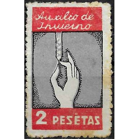 Viñeta. Auxilio de Invierno. 2 Pesetas (Usado)