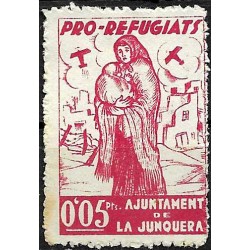 Viñeta. Pro Refugiados. La Junquera. 0,05 Pesetas (Nuevo, con señal de fijasellos y leve mancha)