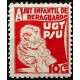 Viñeta. Ajut Infantil de Reraguarda. UGT PSU. 10 Céntimos (Nuevo, con señal de fijasellos)