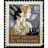 Viñeta. Ajut Infantil de Reraguarda. 10 Céntimos (Nuevo, con señal de fijasellos y leves manchas)