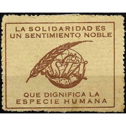 Viñeta. La Solidaridad es un Sentimiento Noble que Dignifica a la Especie Humana (Nuevo, con señal de fijasellos)