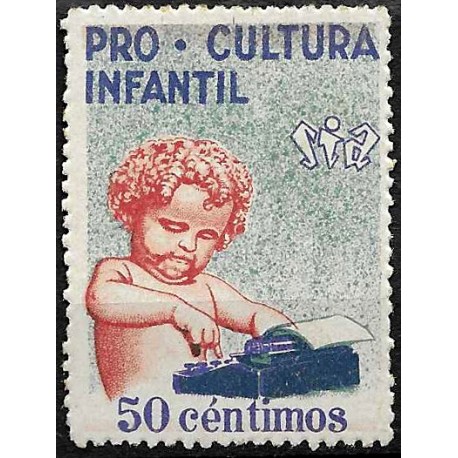 Viñeta. Pro Cultura Infantil. SIA. 50 Céntimos (Nuevo, con señal de fijasellos)