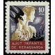 Viñeta. Ajut Infantil de Reraguarda. 10 Céntimos (Nuevo, con señal de fijasellos)